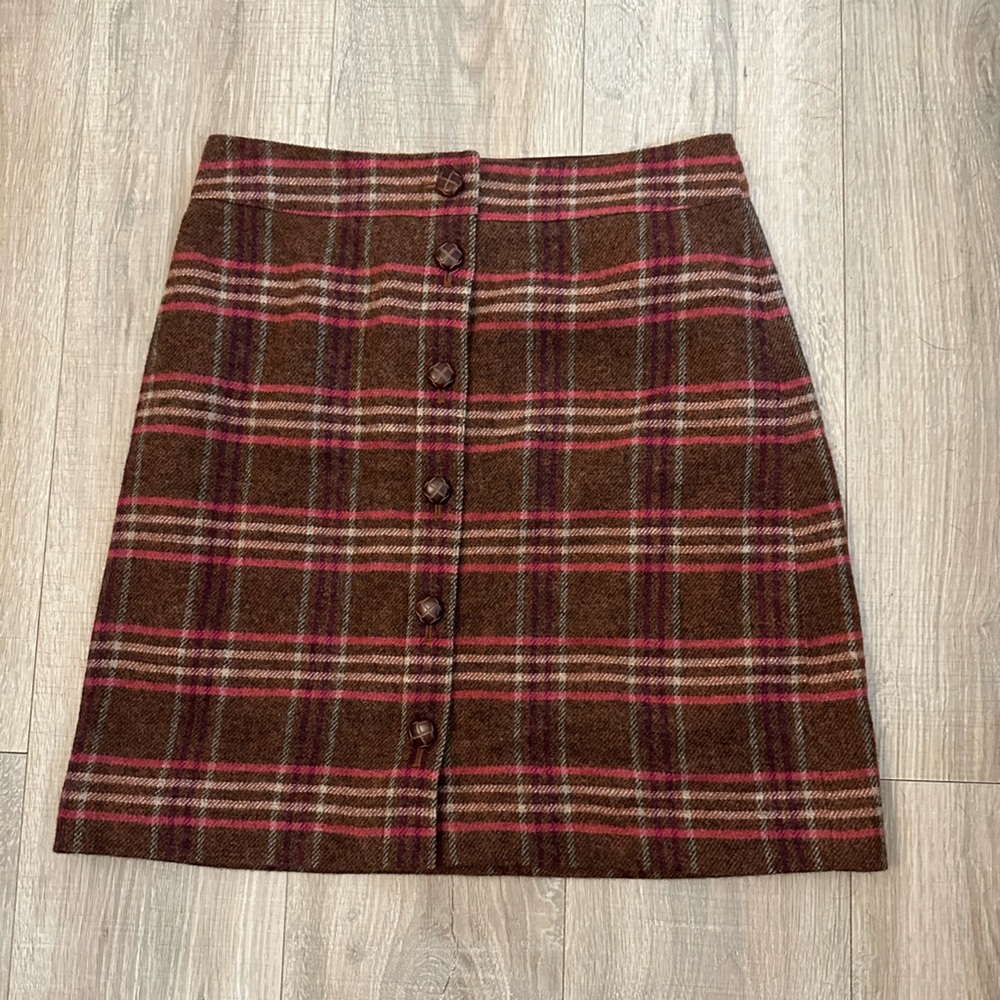 Talbots A-line skirt with buttons